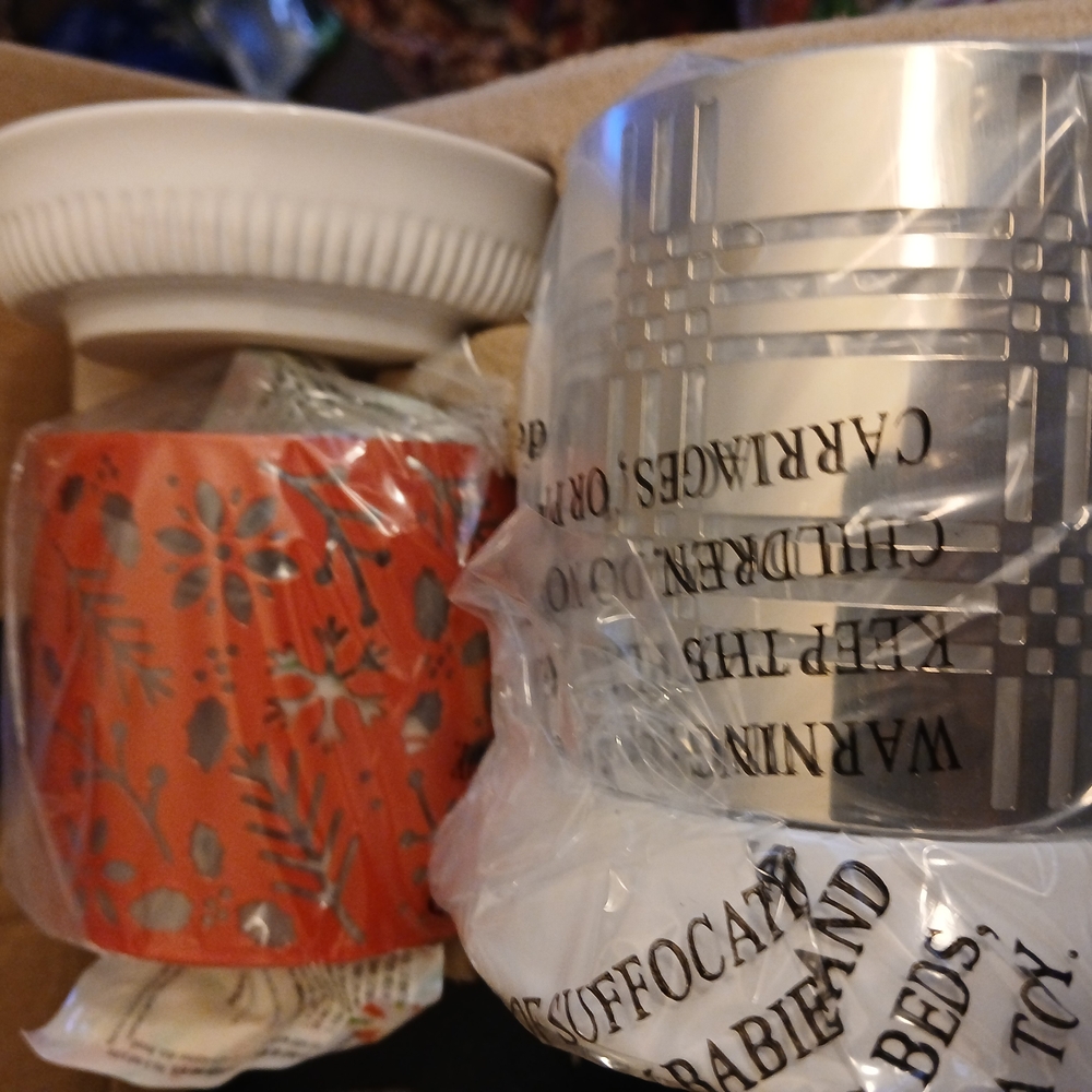 Red and Silver Candle Holders